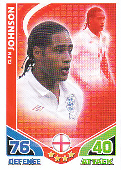 Glen Johnson England 2010 World Cup Match Attax #59